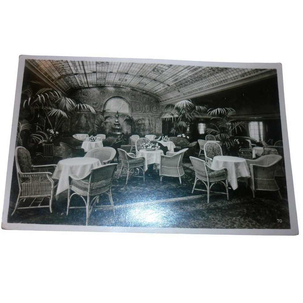 1930s Cap Arcona Ocean Liner‎ Winter Garden Hamburg South America RPPC